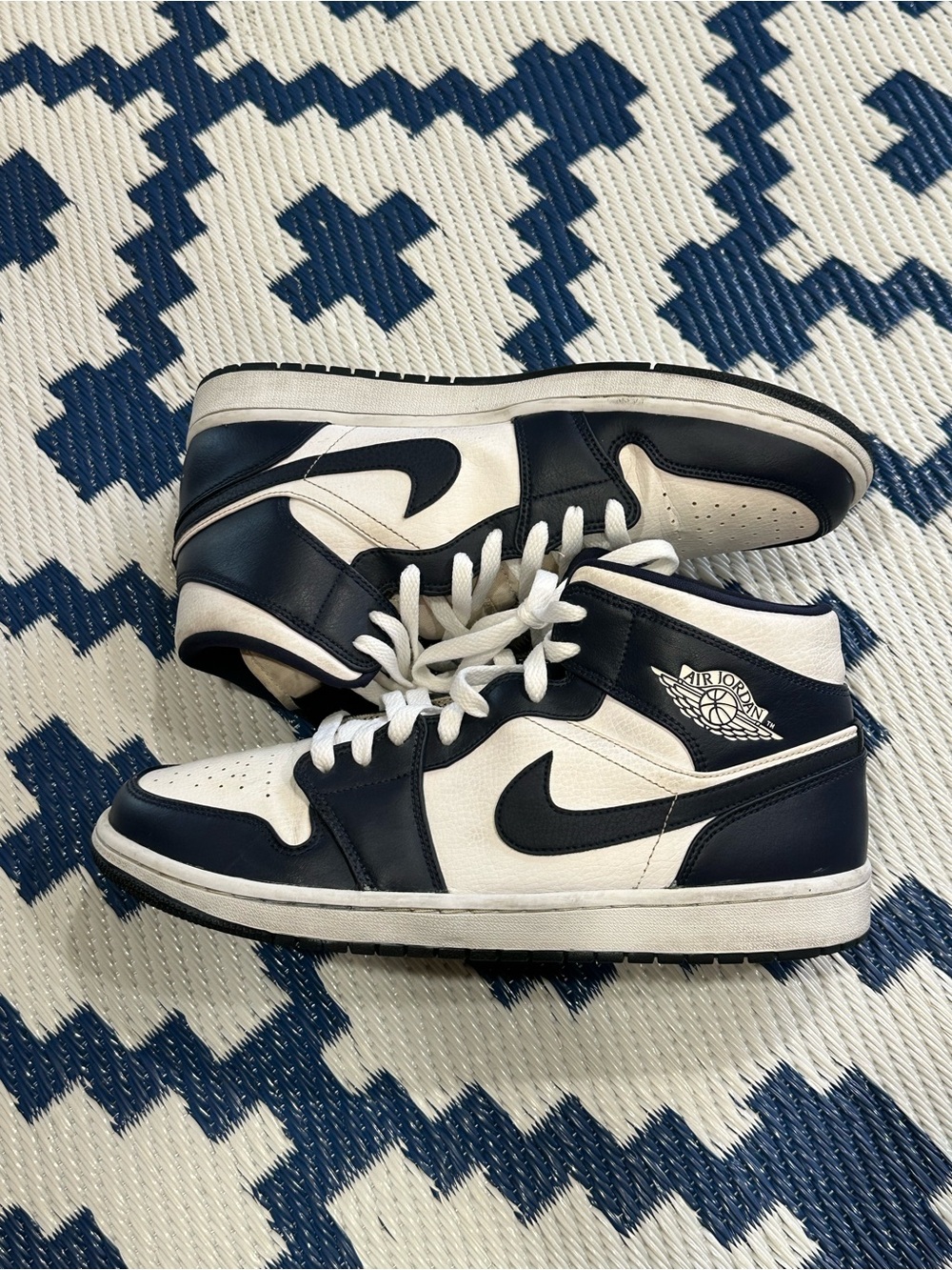 Jordan 1 Mid Obsidian Blue White 2019 Men’s 10.5 Sneakers